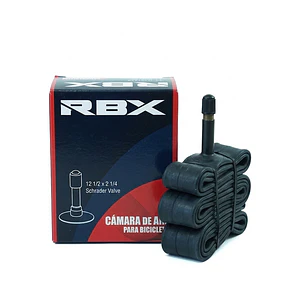 Cámara para bicicleta aro 12 1/2 X 2.1/4 con válvula de Auto (Schrader) - RBX