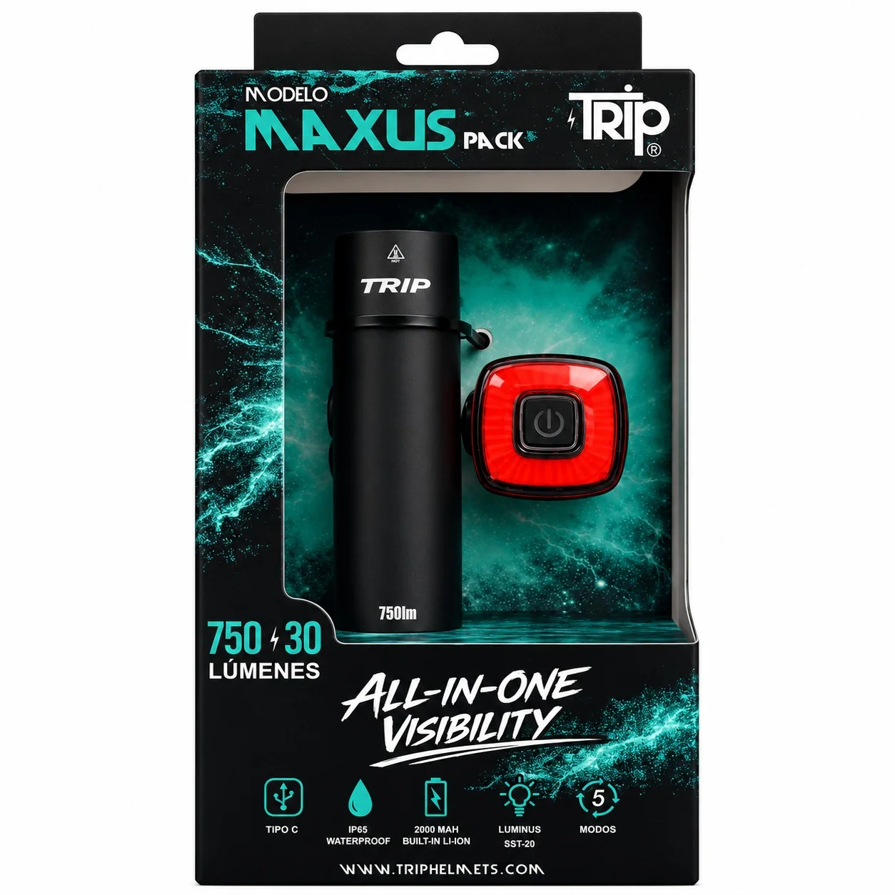 Set de Luces Trip Maxus USB 750 / 30 Lúmenes 1