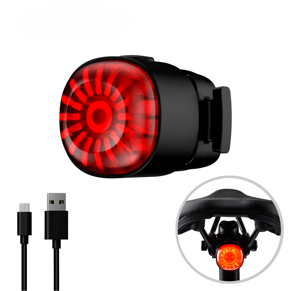 Luz Trasera para Bicicleta Trip Supra USB 80 Lúmenes 2