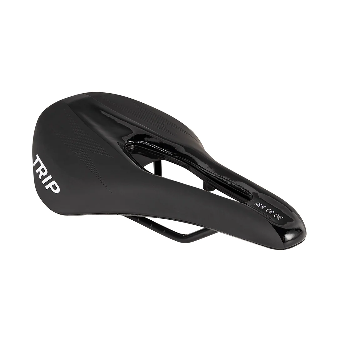 Asiento para Bicicleta Trip Ride or Die Negro Antiprostático - 270x160mm 1