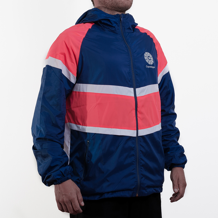 Cortaviento unisex Copenhague - Azul, fucsia 2