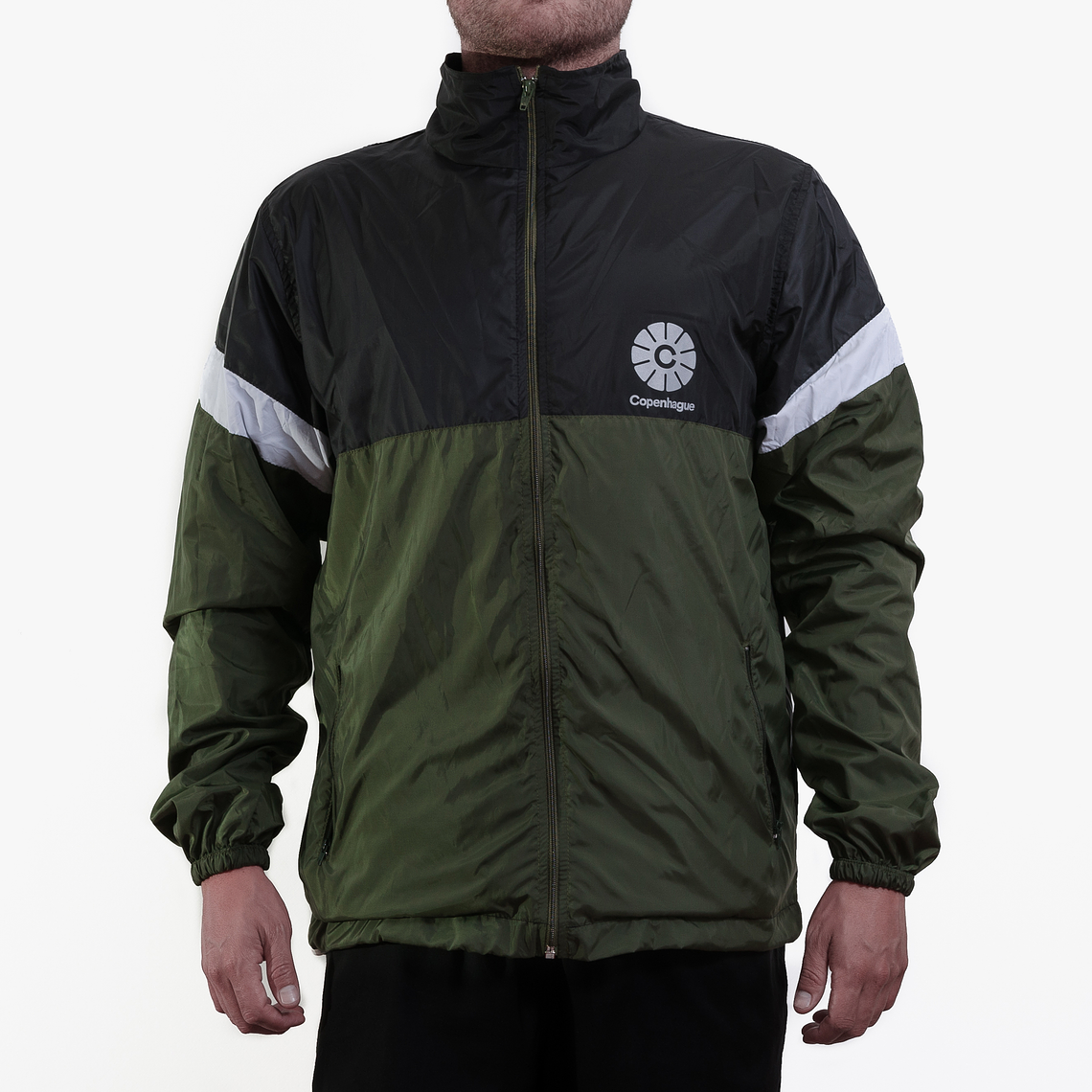 Cortaviento unisex Copenhague - Verde, negro 1
