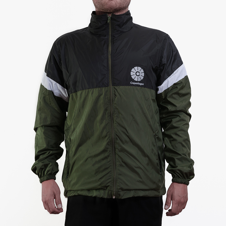 Cortaviento unisex Copenhague - Verde, negro 1