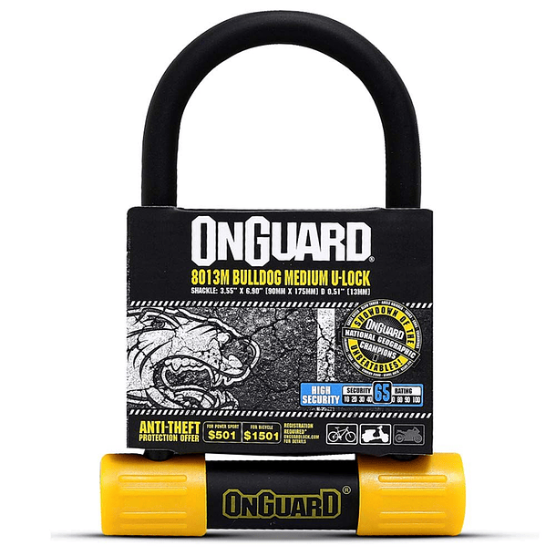 Candado para bicicletas Ulock Bulldog 90X175mm - negro/amarillo 1