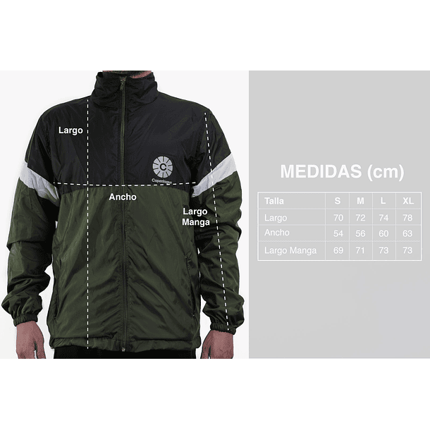 Cortaviento unisex Copenhague - Verde, negro 6