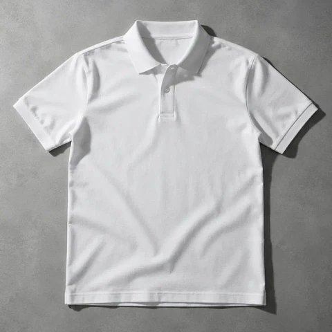Polo urbano blanco de algodón