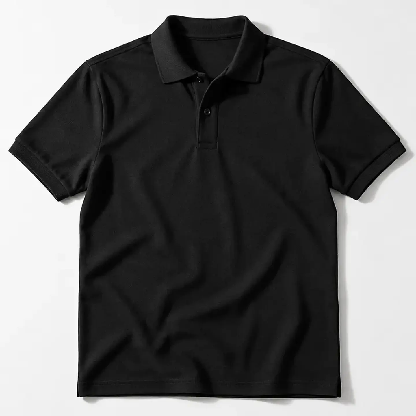 Polo urbano negro de algodón 1