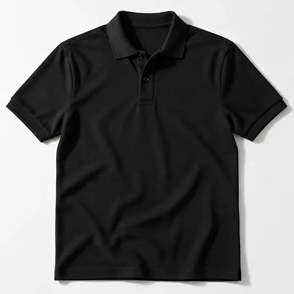Polo urbano negro de algodón 1