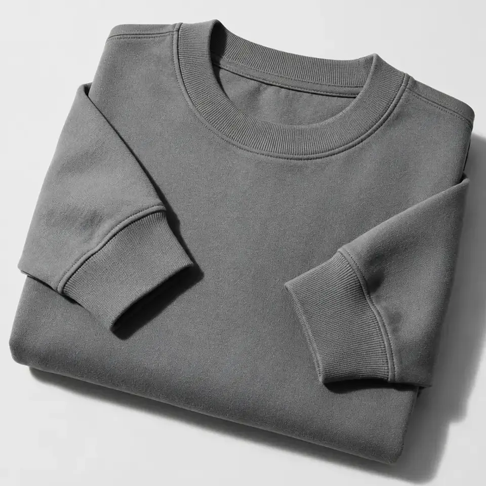 Polera crewneck gris cemento 1