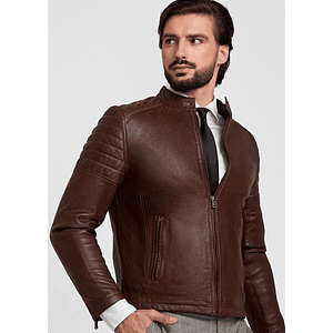 CASACA DE CUERO ESTILO MOTERA