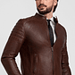 CASACA DE CUERO ESTILO MOTERA - Miniatura 1