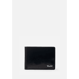 BILLETERA DE ESTILO CLÁSICO EN CUERO ITALIANO