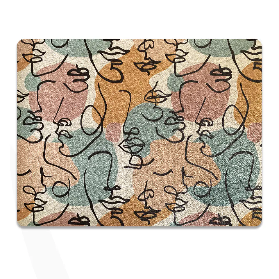 Set 4 Individuales Caras Rectangular 2