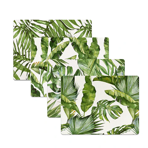 Set 4 Individuales Plantas Rectangular