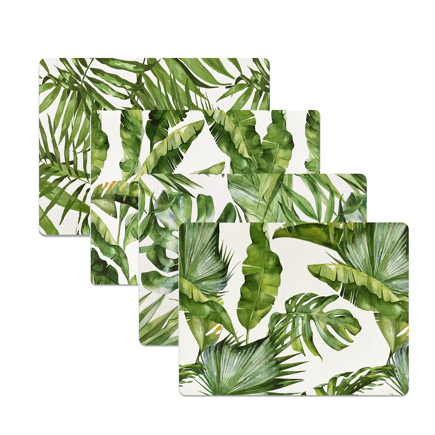 Set 4 Individuales Plantas Rectangular 1