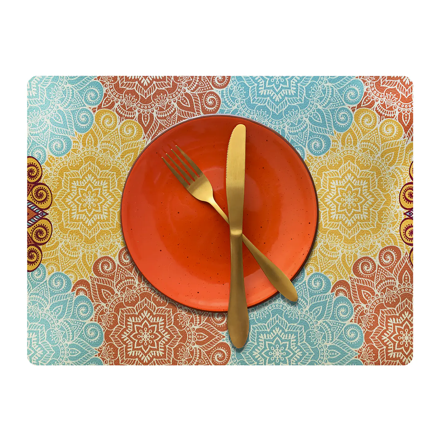 Set 4 Individuales Mandalas Rectangular 12