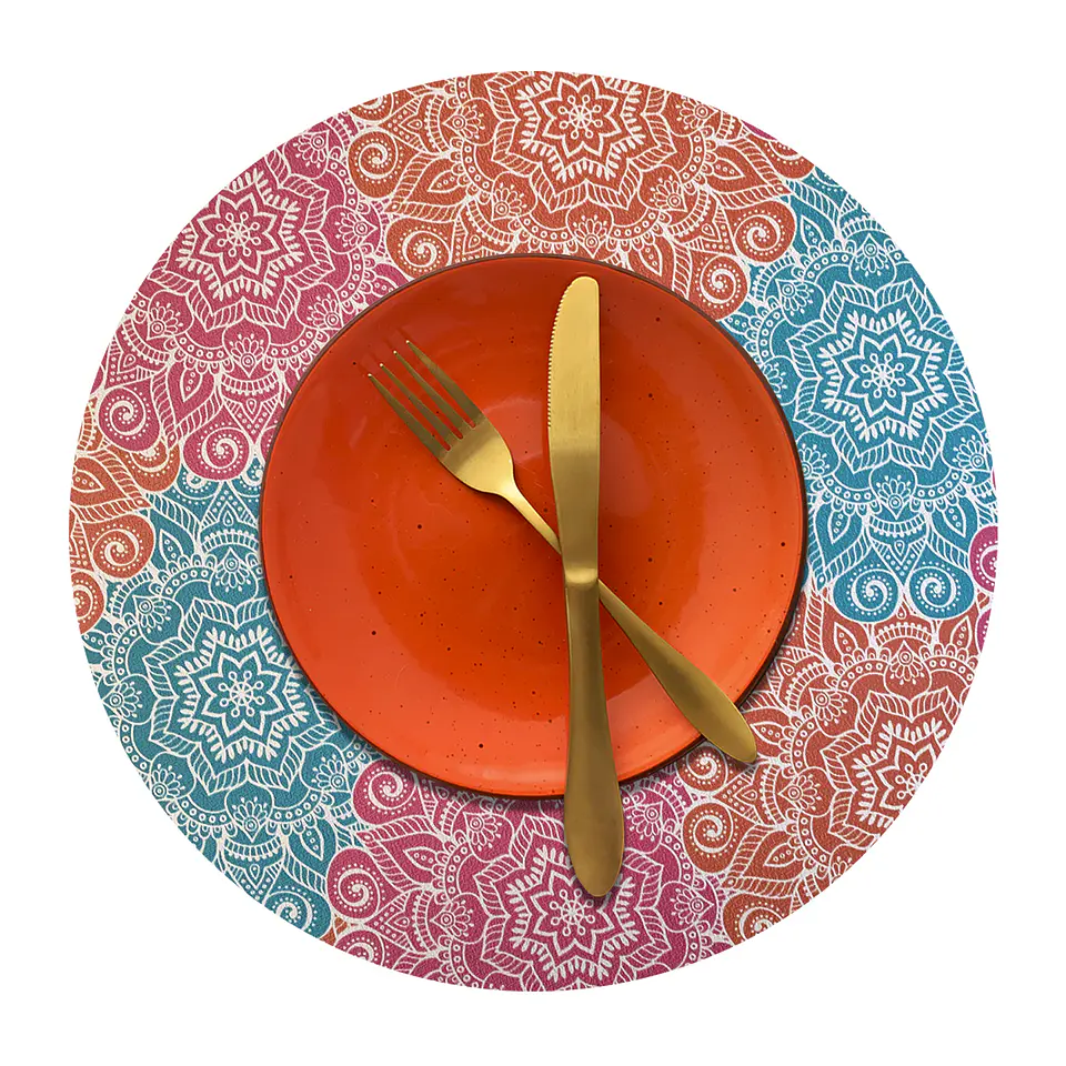 Set 6 Individuales Mandalas Redondo 6