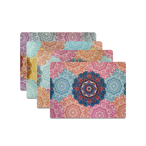 Set 4 Individuales Mandalas Rectangular