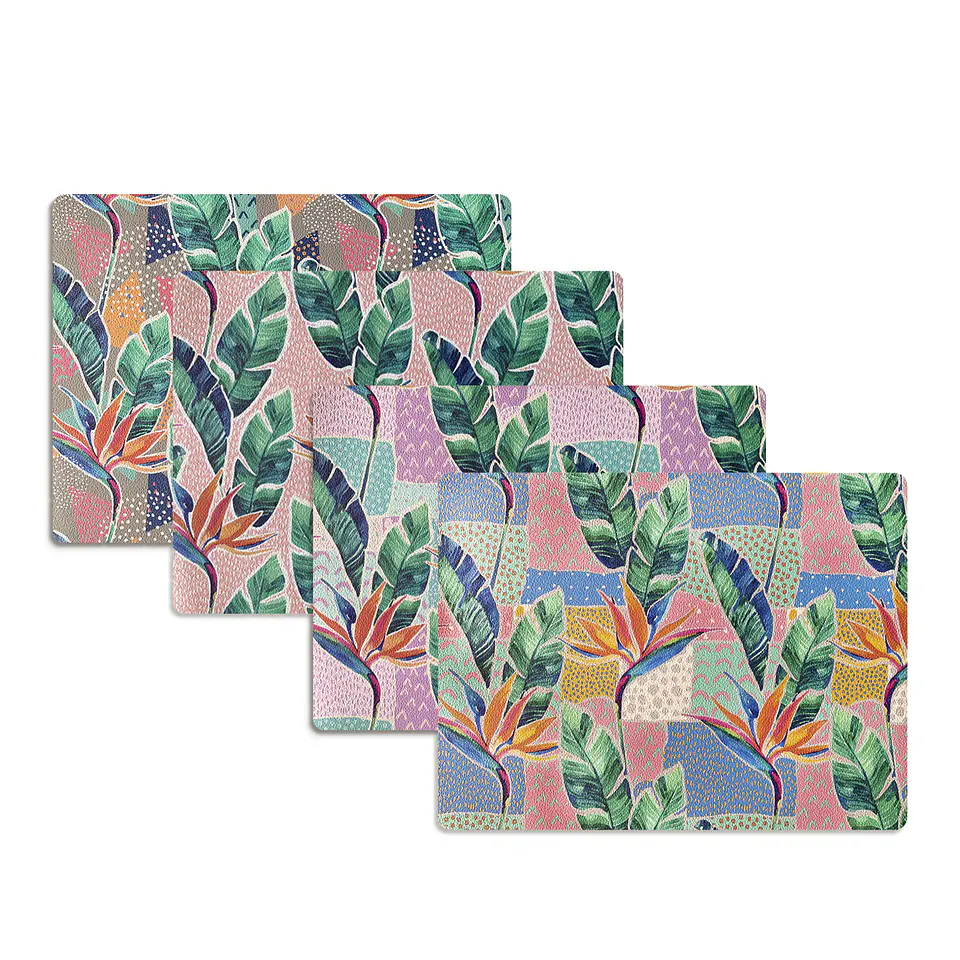 Set 4 Individuales Ave del Paraíso Rectangular 1