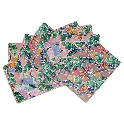 Set 8 Individuales Ave del Paraíso Rectangular