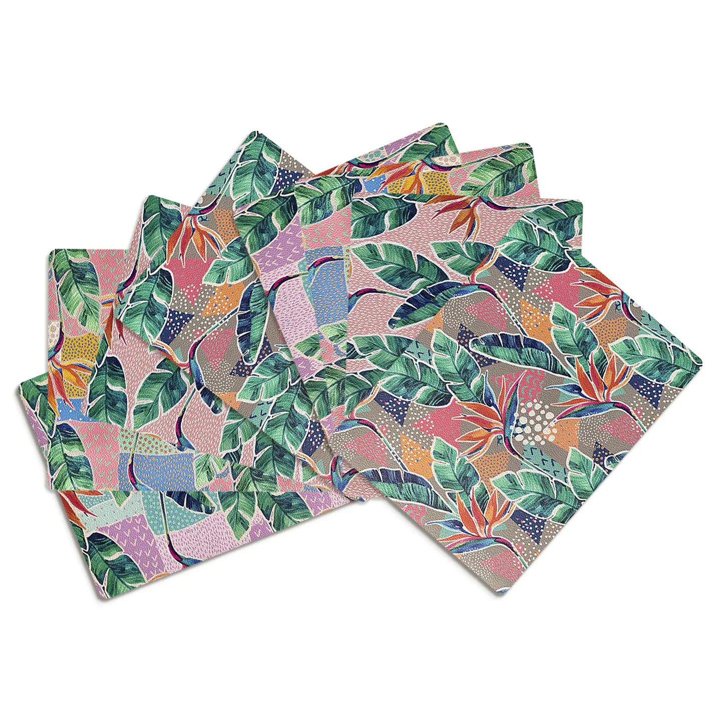 Set 8 Individuales Ave del Paraíso Rectangular 1