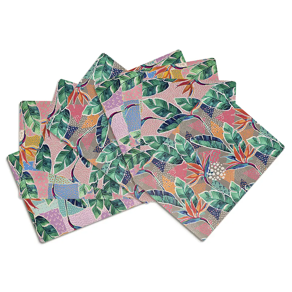 Set 8 Individuales Ave del Paraíso Rectangular 1