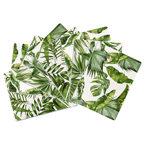 Set 8 Individuales Plantas Rectangular