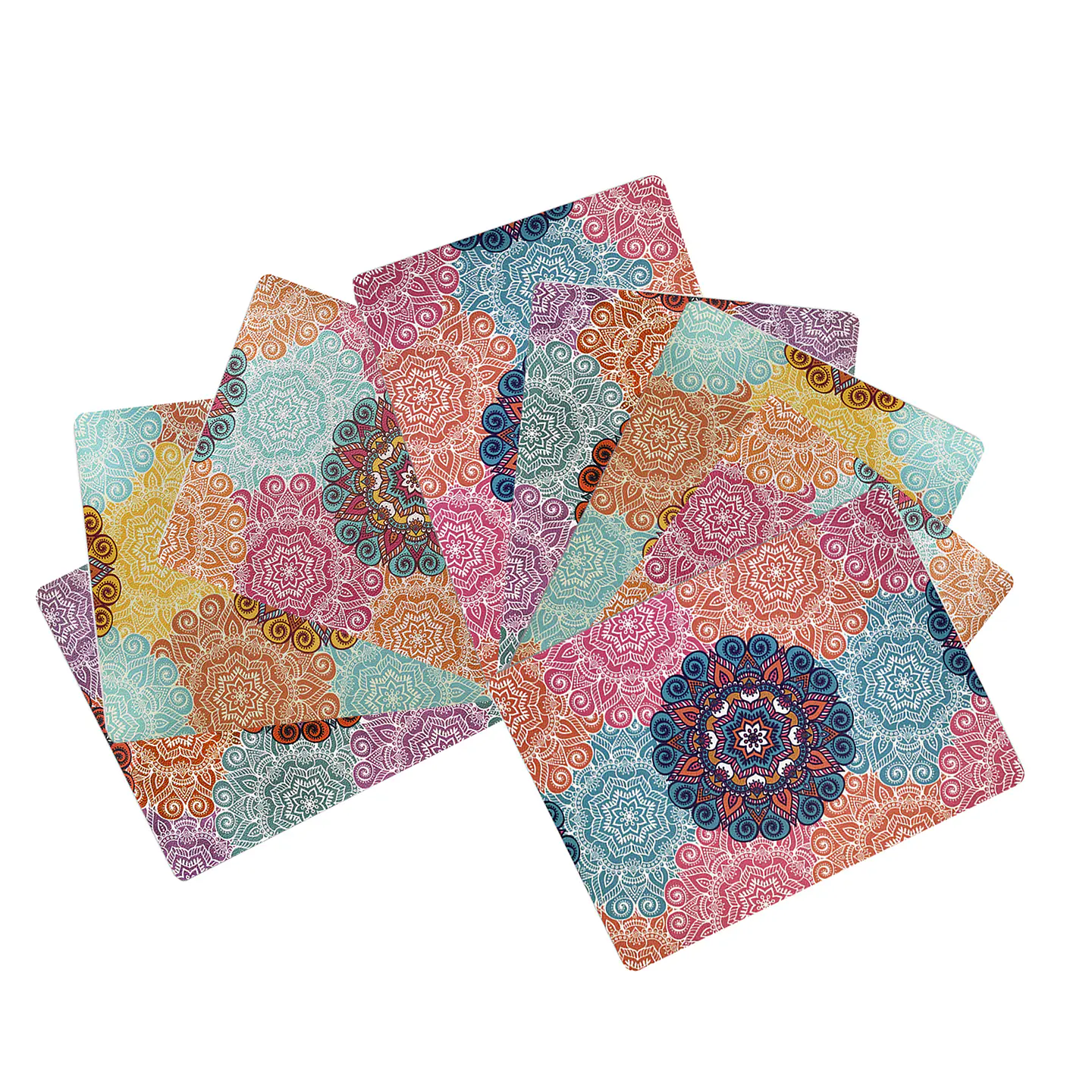 Set 8 Individuales Mandalas Rectangular 1