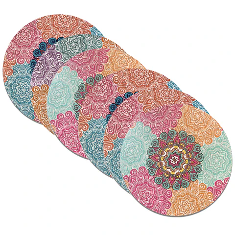 Set 6 Individuales Mandalas Redondo