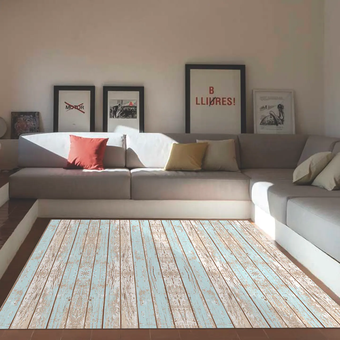 Madera Vintage Azul 7