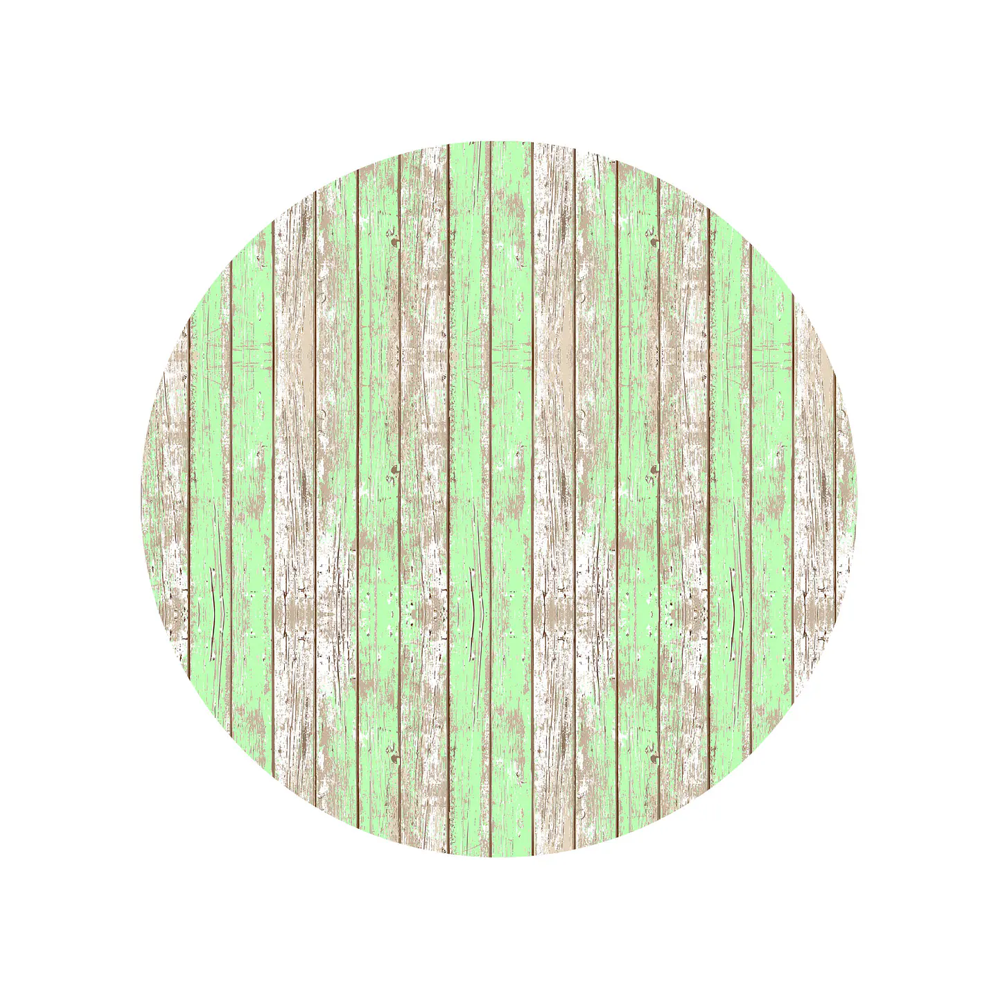 Madera Vintage Verde Redonda 1