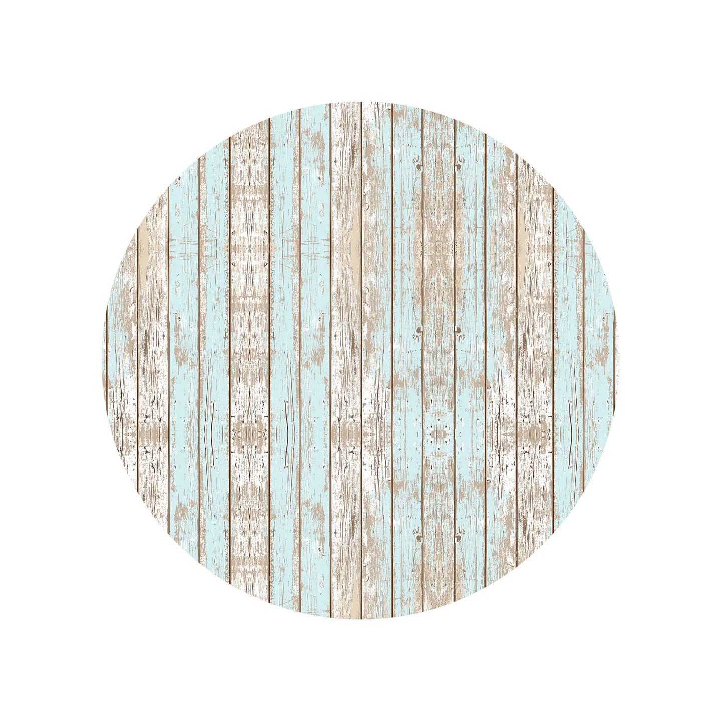 Madera Vintage Azul Redonda 1