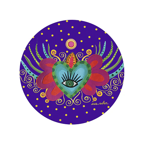 Set 6 Individuales Redondo Alas Morado