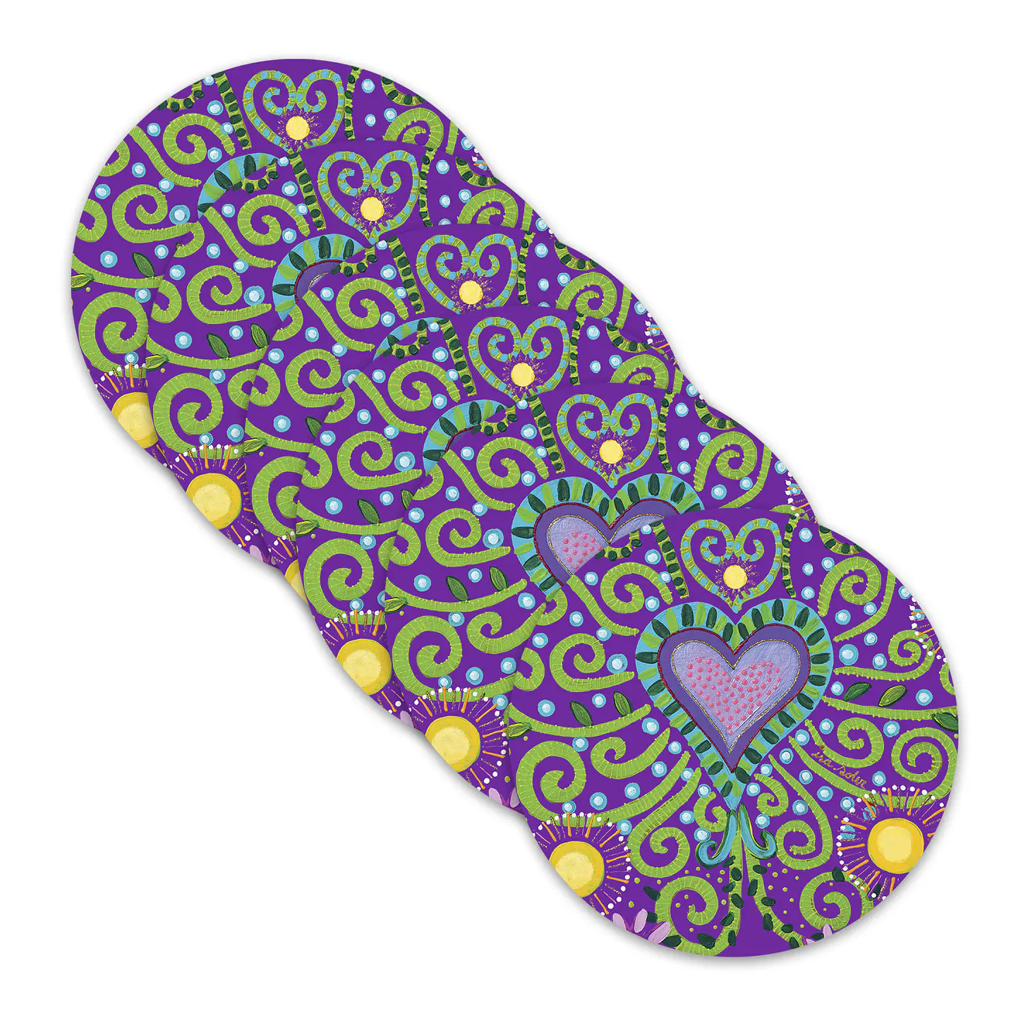 Set 6 Individuales Enredadera Morado 1