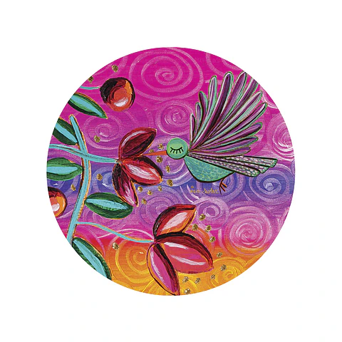 Set 6 Individuales Redondo Colibrí Multicolor
