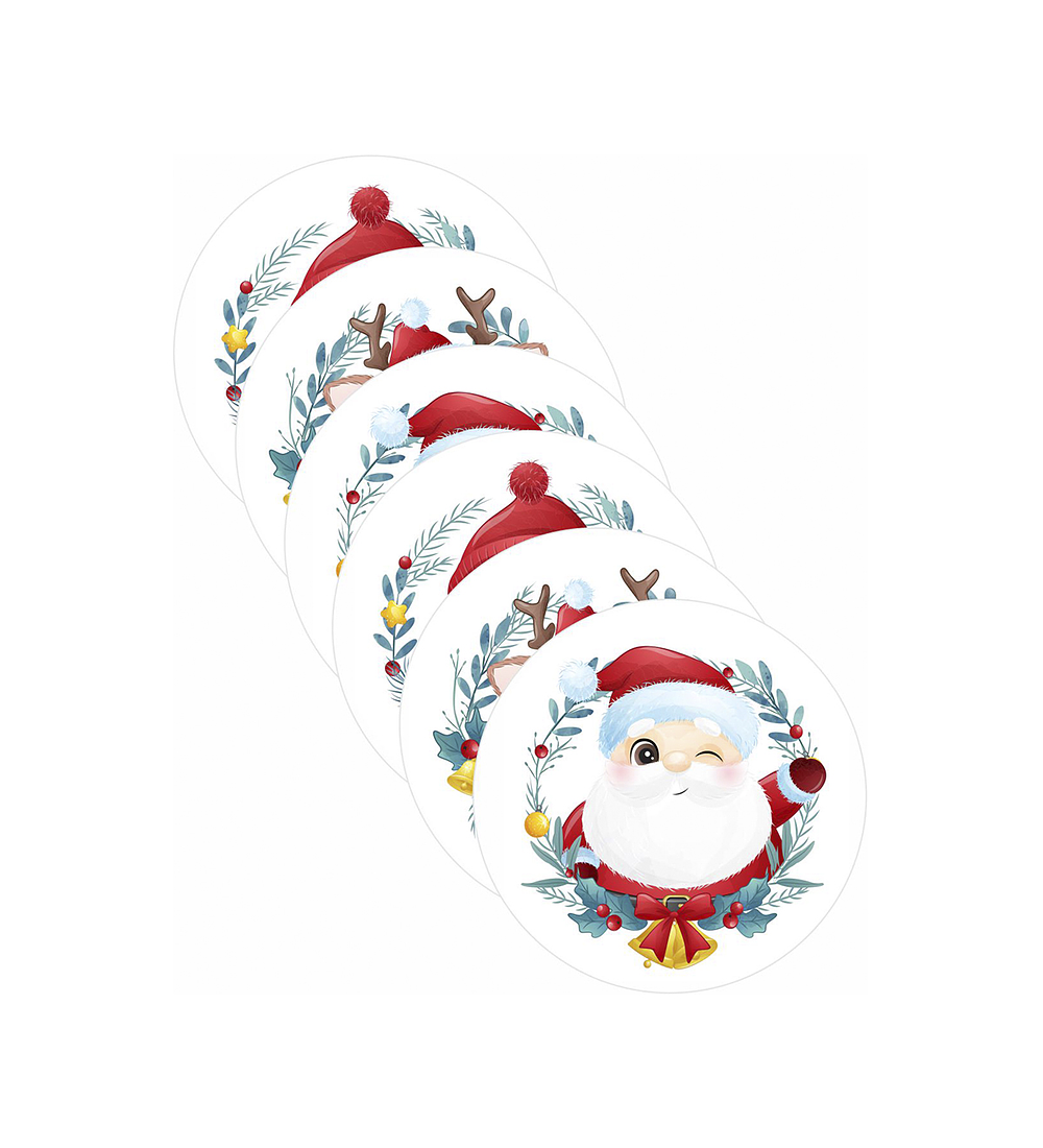 Set 6 Individuales Navidad 17 Redondo