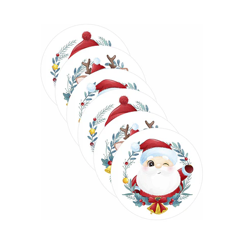 Set 6 Individuales Navidad 17 Redondo