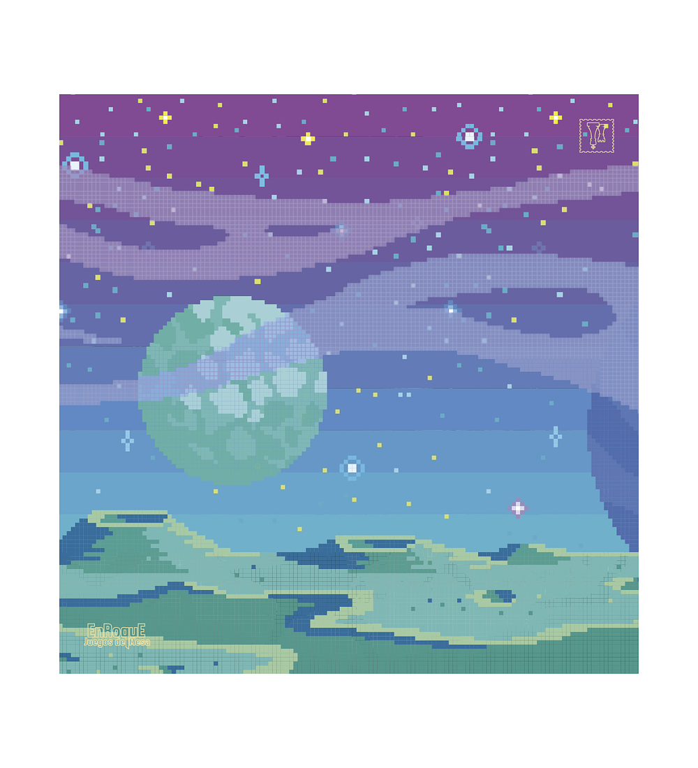 Playmat Pixel Moon  70 x 70 cms