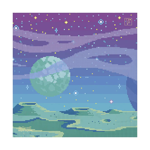 Playmat Pixel Moon 70 x 70 cms