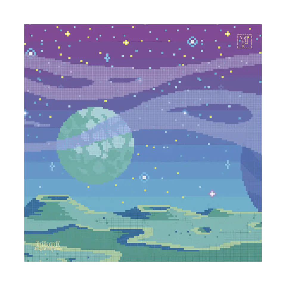 Playmat Pixel Moon 70 x 70 cms 1