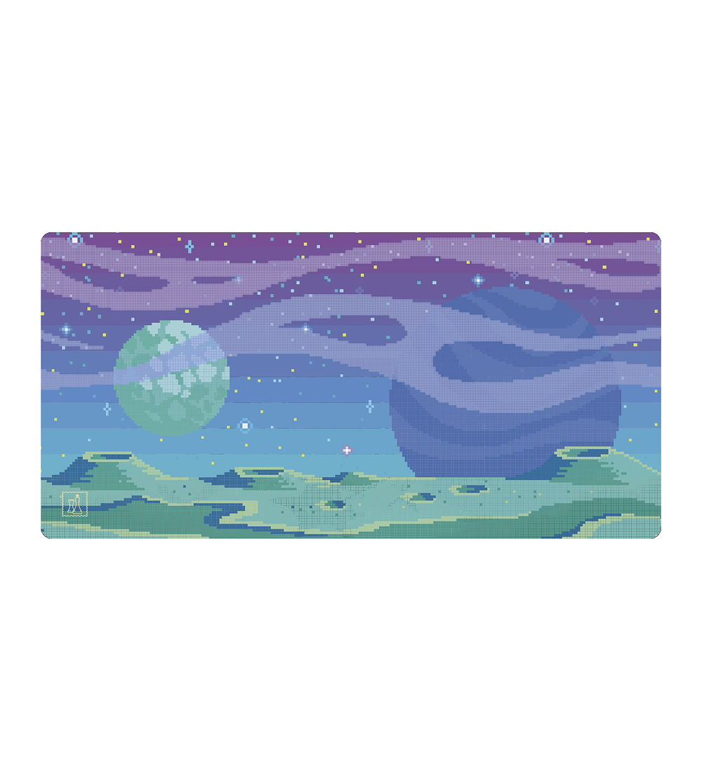 Playmat Pixel Moon 70 x 35 cms