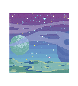 Playmat Pixel Moon 90 x 90 cms