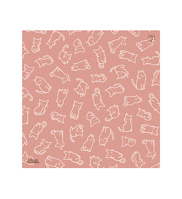 Playmat Kittens in Pink  90 x 90 cms