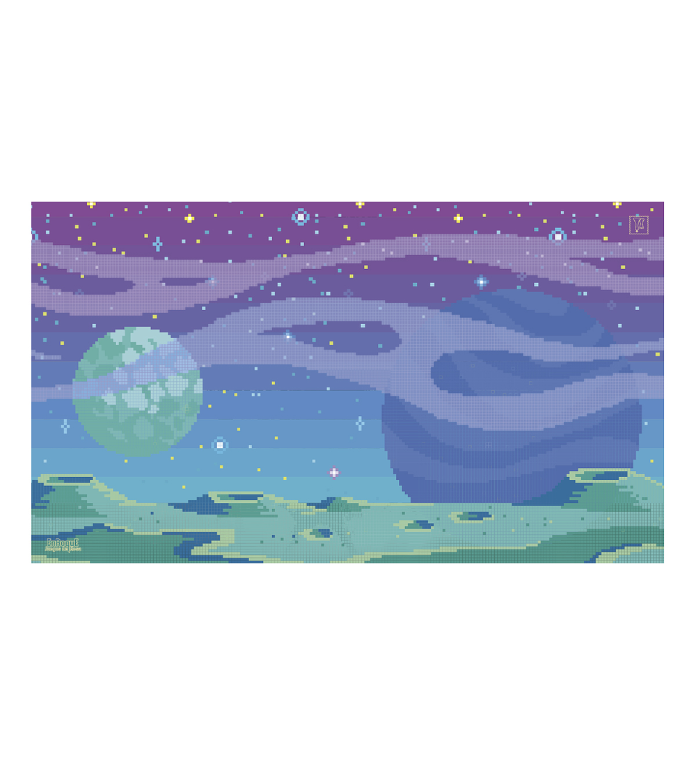 Playmat Pixel Moon 140 x 80 cms