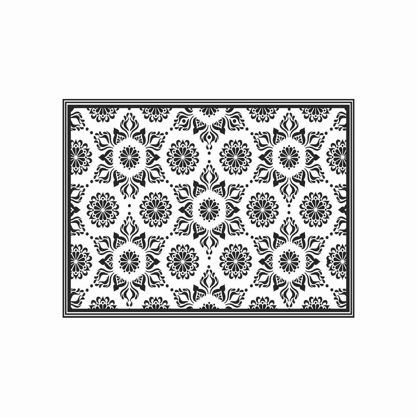 Flor Hindú Black 140 x 310 cm 1