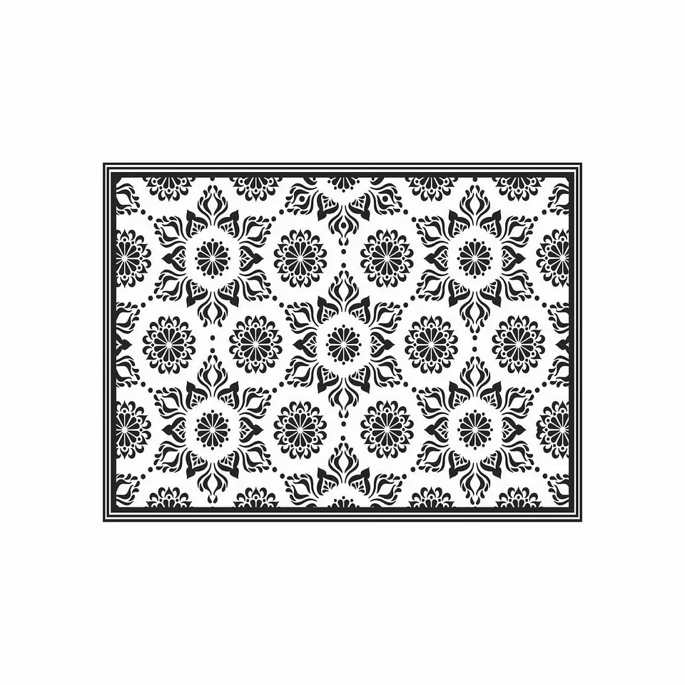 Flor Hindú Black 140 x 310 cm 1