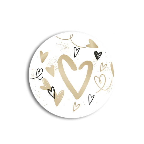 Set 6 Individuales Golden Heart Redondo