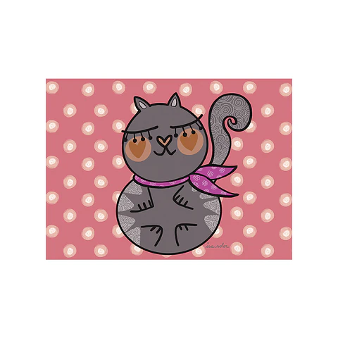 Gato Rosa 50 x 70 cm