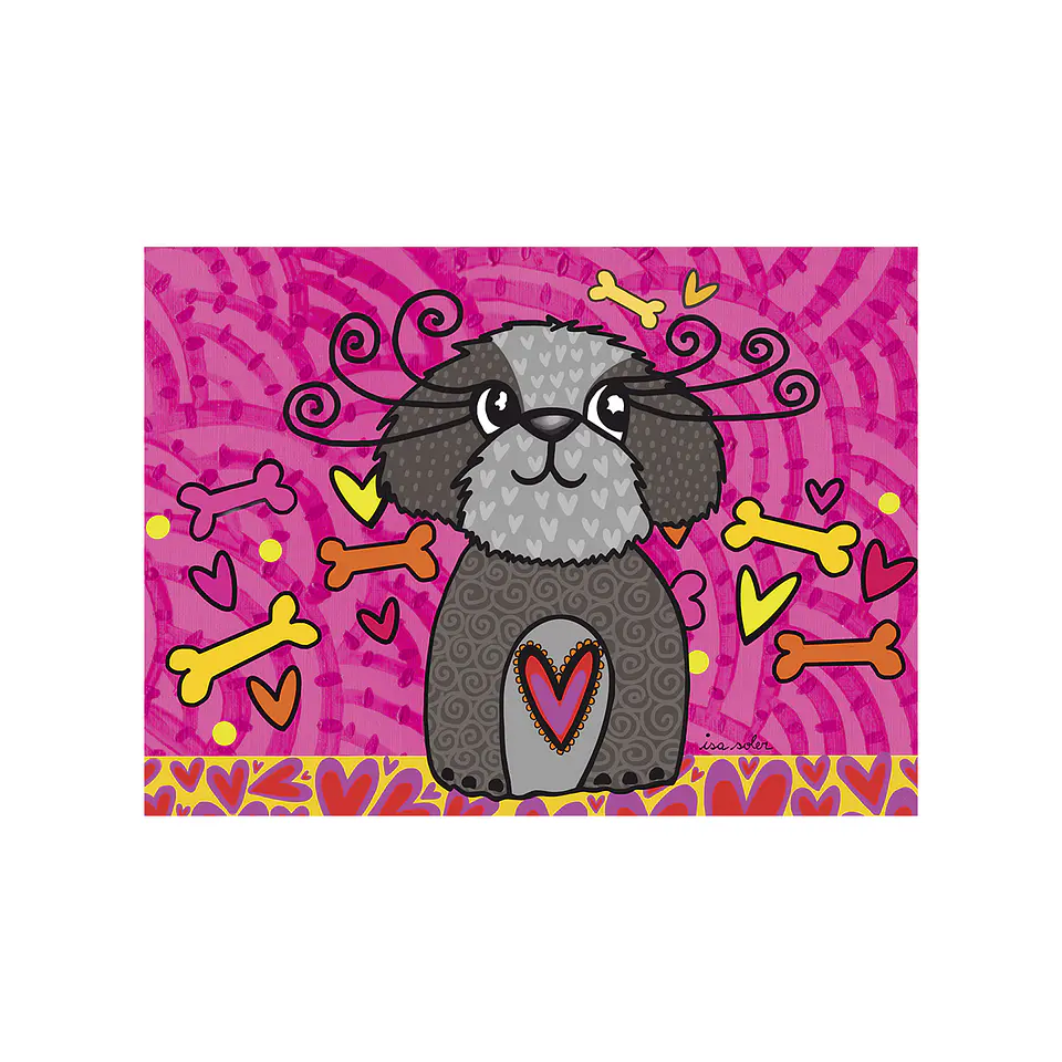 Puppy Fucsia 50 x 70 cm 1
