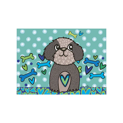 Puppy Turquesa 50 x 70 cm